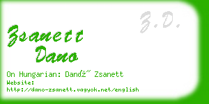 zsanett dano business card